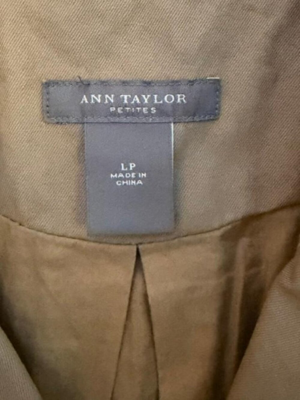 Ann Taylor Khaki Safari Jacket-100% Cotton-Size PL - Picture 2 of 9